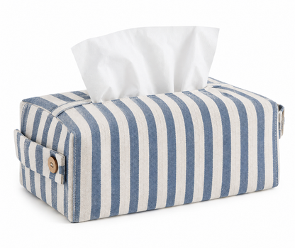 Striped Fabric Tissue Box Cover