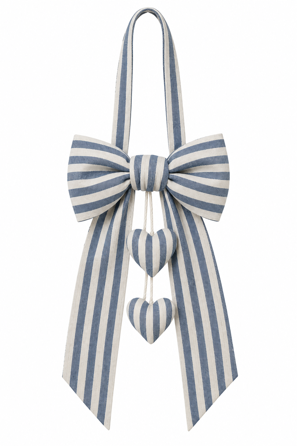 Striped Bow Door Handle Hanging Decoration