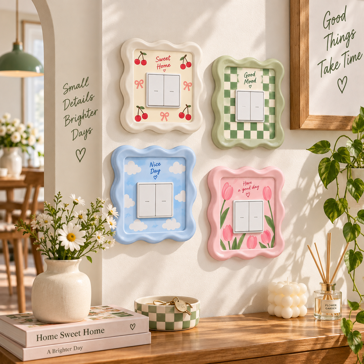 Interchangeable Decorative Light Switch Frame