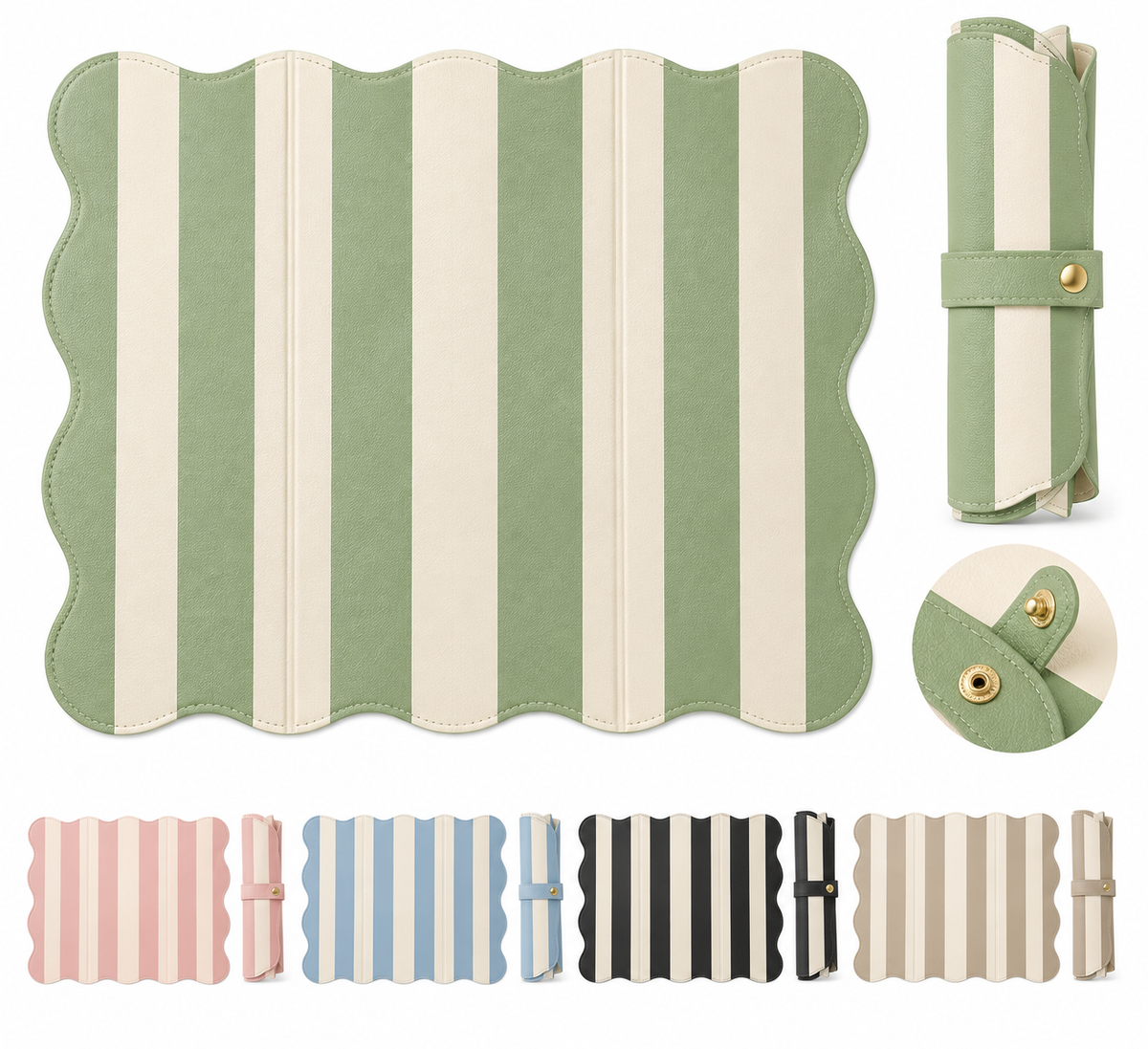 Striped Foldable Placemat