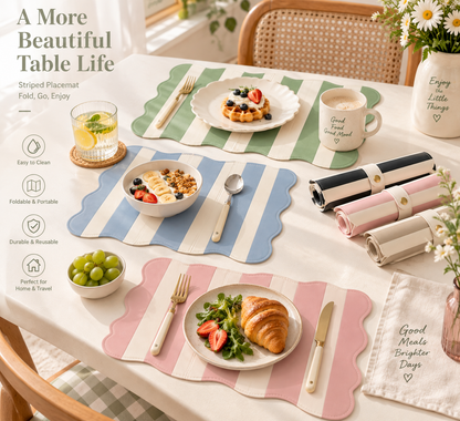 Striped Foldable Placemat